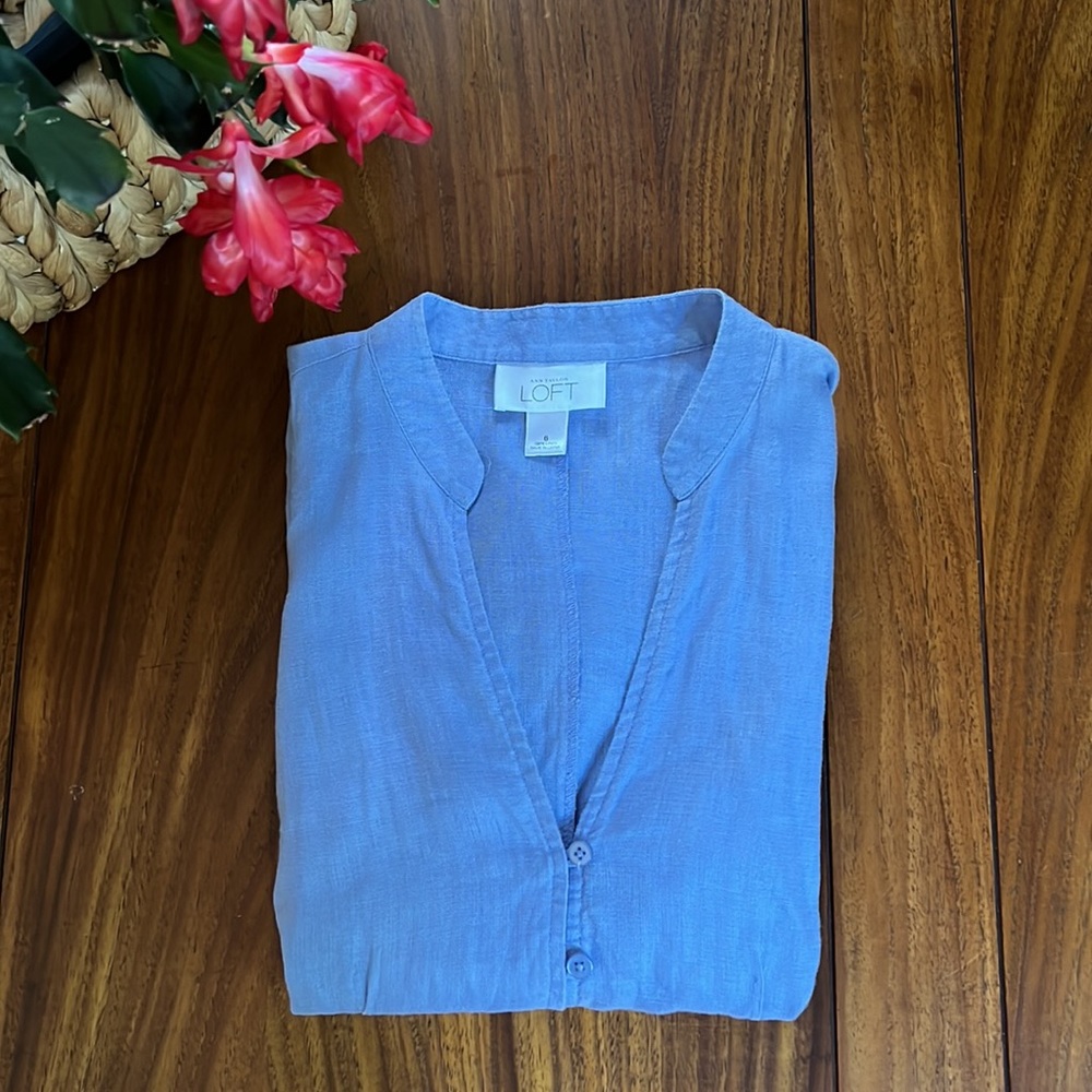 LOFT Blue Blouse
